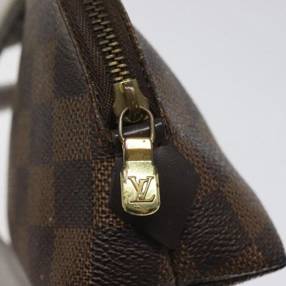 LOUIS VUITTON Damier Ebene Pochette Cosmetic PM Pouch N47516 LV Auth KD199 - Picture 7 of 15